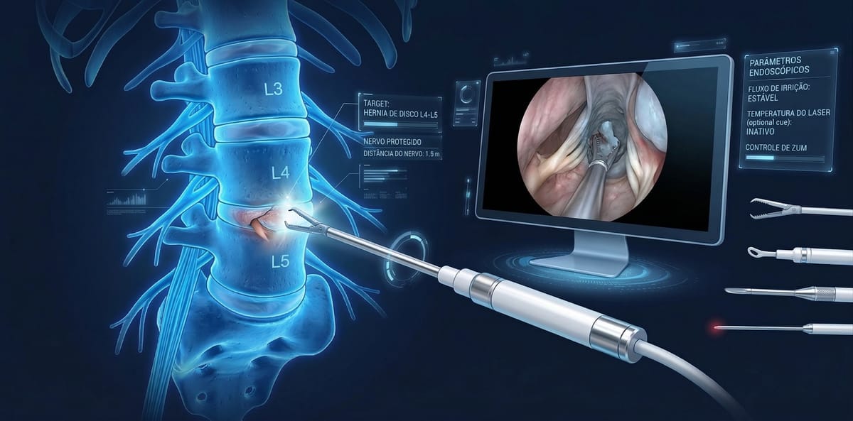 Sala de cirurgia moderna com equipamentos para cirurgia minimamente invasiva