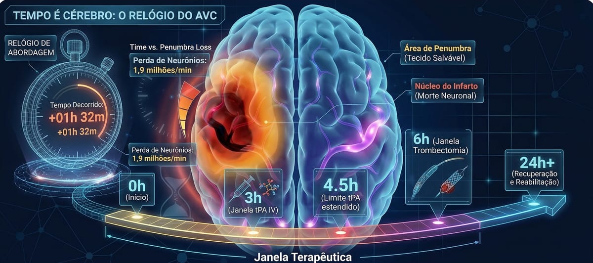Atendimento médico de emergência - cada minuto conta no AVC